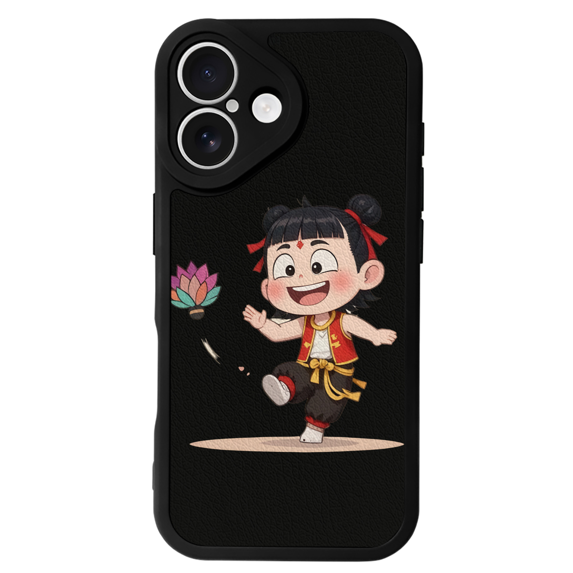 （画像用） Ne Zha 2 ナタ 魔童の大暴れ 【iPhone 16シリーズ対応】シリコンスマホケース（レザー調） 材質：シリコン